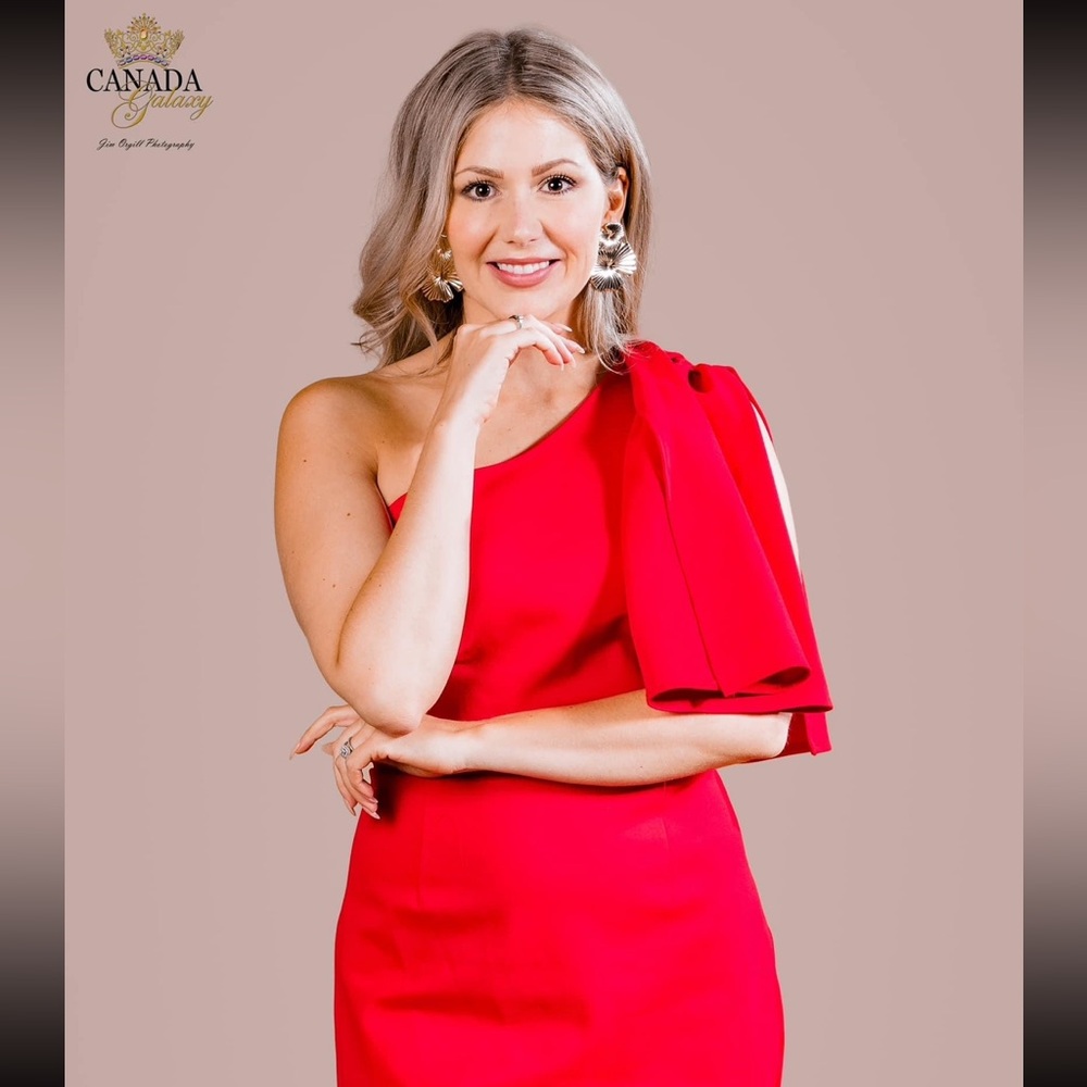 Red One-Shoulder Pageant Dress